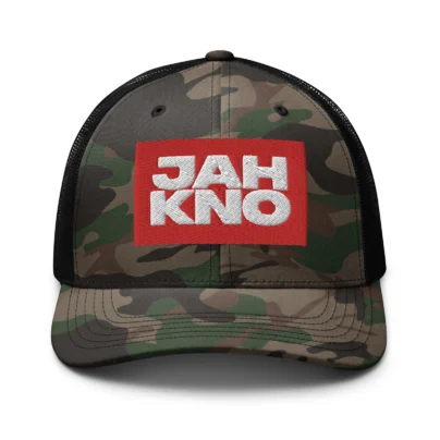 Box Logo Red Camo Trucker Hat